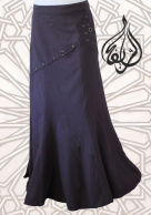 grey fishtail skirt with grommets