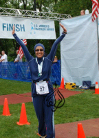 heba abbassi chicago triathlete in alsharifa Islamic swimsuit